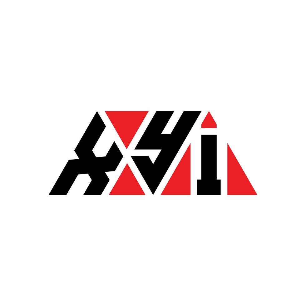 design del logo della lettera del triangolo xyi con forma triangolare. monogramma del design del logo del triangolo xyi. modello di logo vettoriale triangolo xyi con colore rosso. logo triangolare xyi logo semplice, elegante e lussuoso. xii
