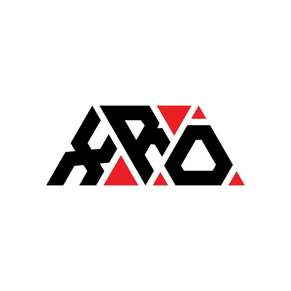 logo della lettera del triangolo xro con forma triangolare. monogramma di design del logo del triangolo xro. modello di logo vettoriale triangolo xro con colore rosso. logo triangolare xro logo semplice, elegante e lussuoso. xro