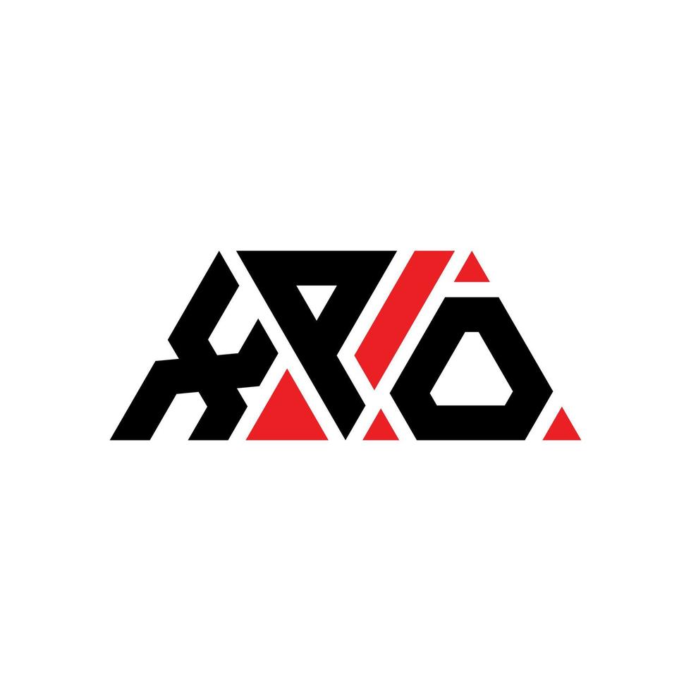 logo xpo triangolo lettera logo design con forma triangolare. monogramma di design del logo del triangolo xpo. modello di logo vettoriale triangolo xpo con colore rosso. logo triangolare xpo logo semplice, elegante e lussuoso. xpo