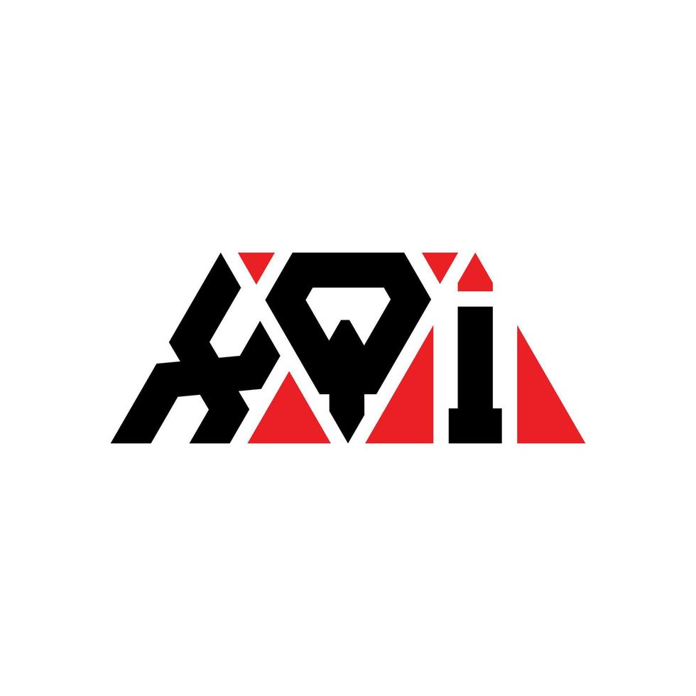 xqi triangolo logo lettera design con forma triangolare. monogramma del design del logo del triangolo xqi. modello di logo vettoriale triangolo xqi con colore rosso. logo triangolare xqi logo semplice, elegante e lussuoso. xqi