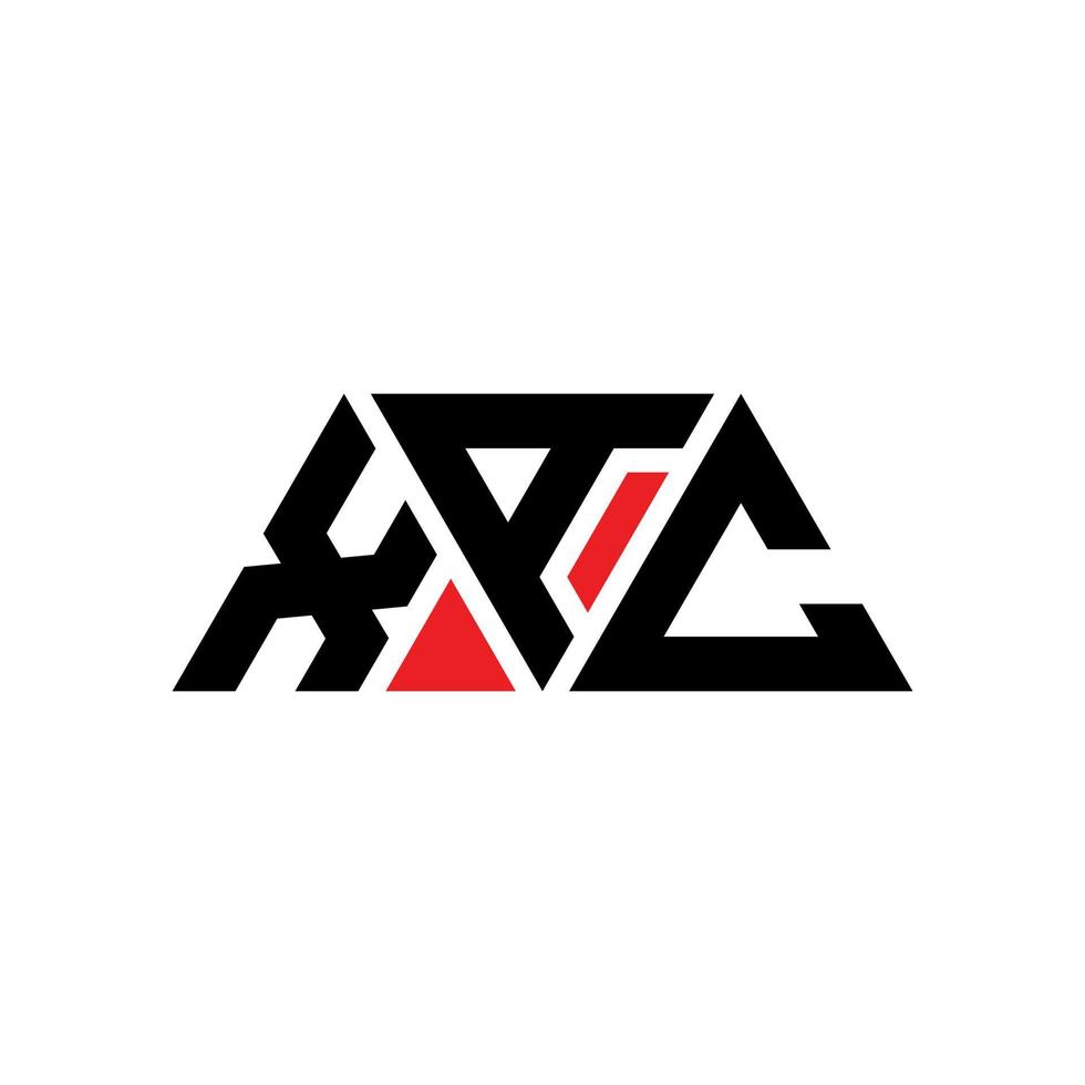 design del logo della lettera triangolo xac con forma triangolare. monogramma di design del logo del triangolo xac. modello di logo vettoriale triangolo xac con colore rosso. logo triangolare xac logo semplice, elegante e lussuoso. xac