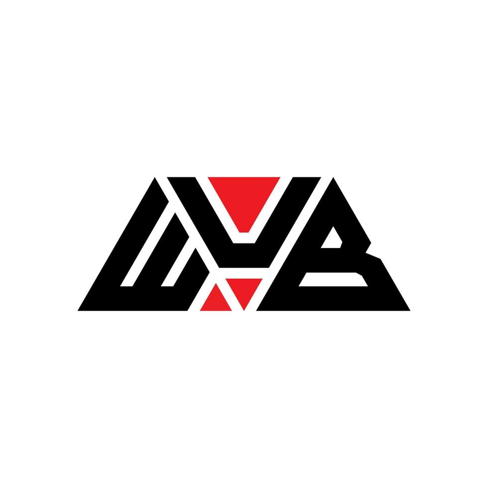 logo della lettera del triangolo wub con forma triangolare. wub triangolo logo design monogramma. modello di logo vettoriale triangolo wub con colore rosso. logo triangolare wub logo semplice, elegante e lussuoso. wub