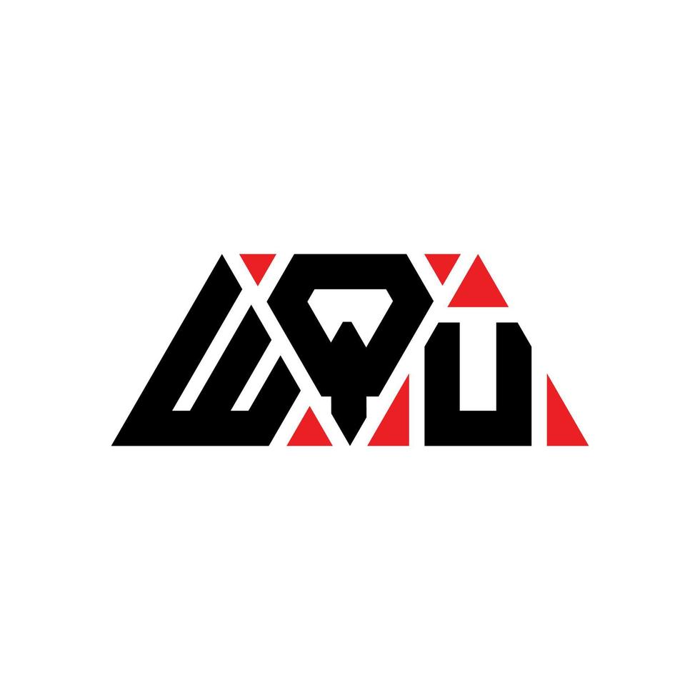 wqu design del logo della lettera triangolare con forma triangolare. monogramma wqu triangolo logo design. modello di logo vettoriale triangolo wqu con colore rosso. logo triangolare wqu logo semplice, elegante e lussuoso. wqu