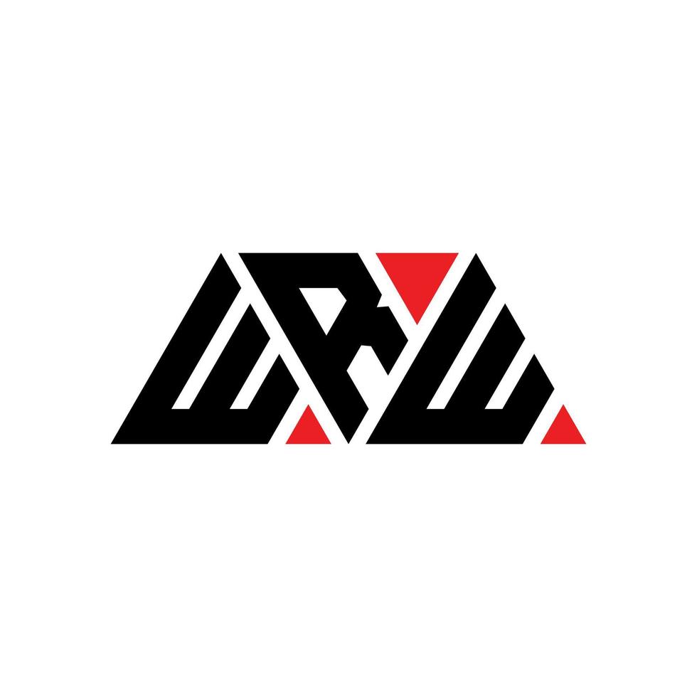 logo della lettera triangolare www con forma triangolare. monogramma di design del logo del triangolo wrw. modello di logo vettoriale triangolo wrw con colore rosso. logo triangolare wrw logo semplice, elegante e lussuoso. www