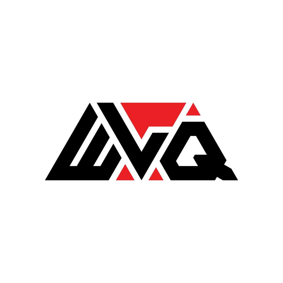 design del logo della lettera triangolare wlq con forma triangolare. wlq triangolo logo design monogramma. modello di logo vettoriale triangolo wlq con colore rosso. logo triangolare wlq logo semplice, elegante e lussuoso. wlq