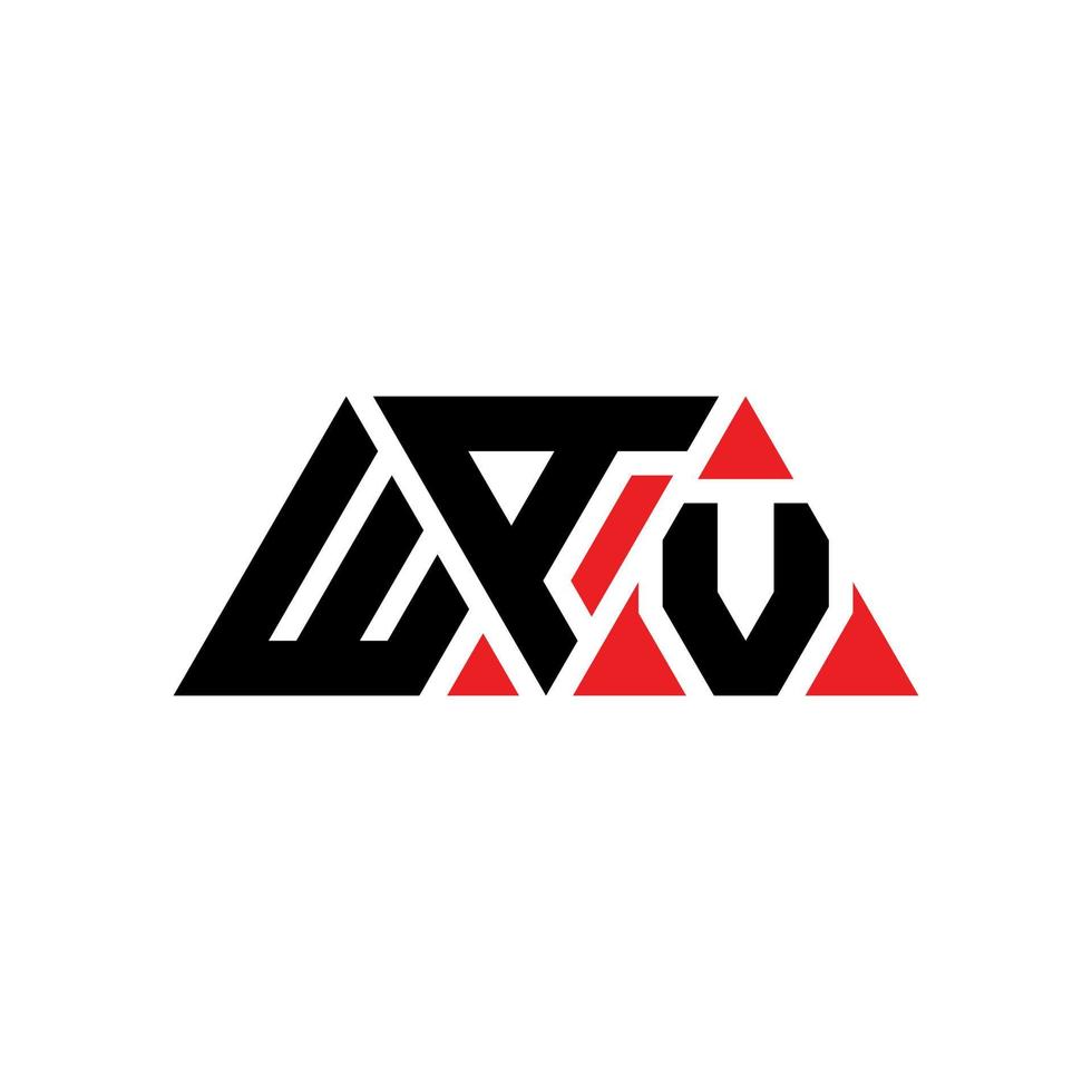 design del logo della lettera del triangolo wav con forma triangolare. wav triangolo logo design monogramma. modello di logo vettoriale triangolo wav con colore rosso. logo triangolare wav logo semplice, elegante e lussuoso. wav