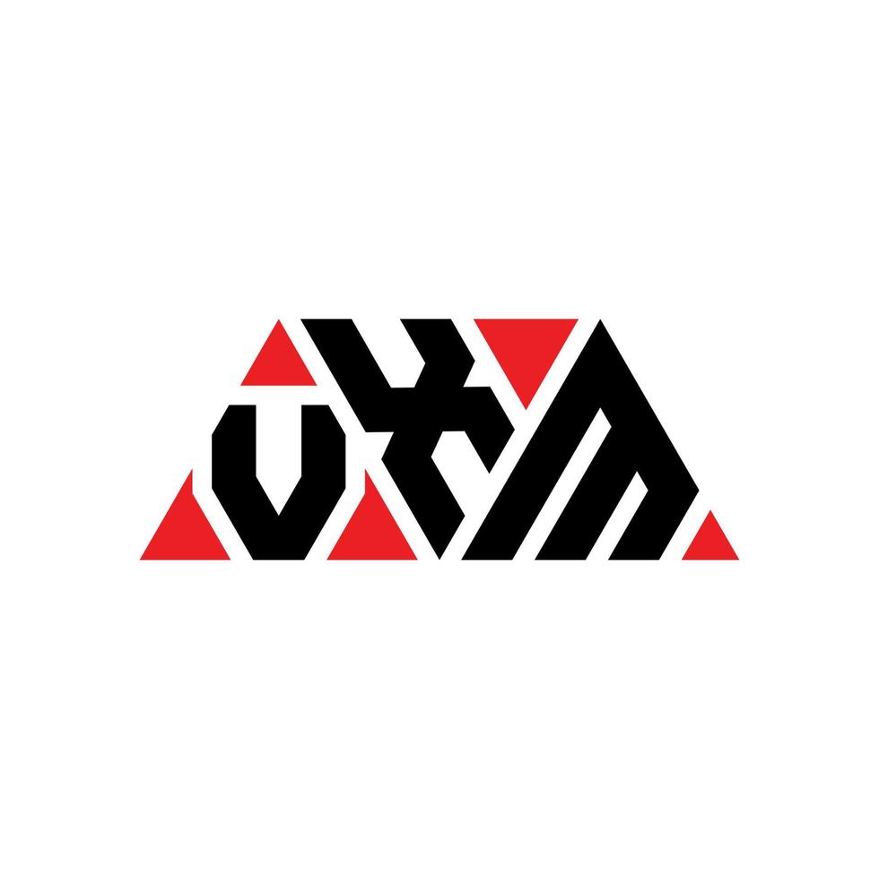 design del logo della lettera del triangolo vxm con forma triangolare. monogramma di design del logo del triangolo vxm. modello di logo vettoriale triangolo vxm con colore rosso. logo triangolare vxm logo semplice, elegante e lussuoso. vxm