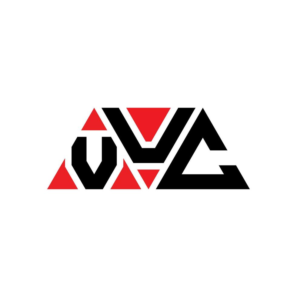 design del logo della lettera triangolo vuc con forma triangolare. monogramma di design del logo del triangolo vuc. modello di logo vettoriale triangolo vuc con colore rosso. logo triangolare vuc logo semplice, elegante e lussuoso. vuc