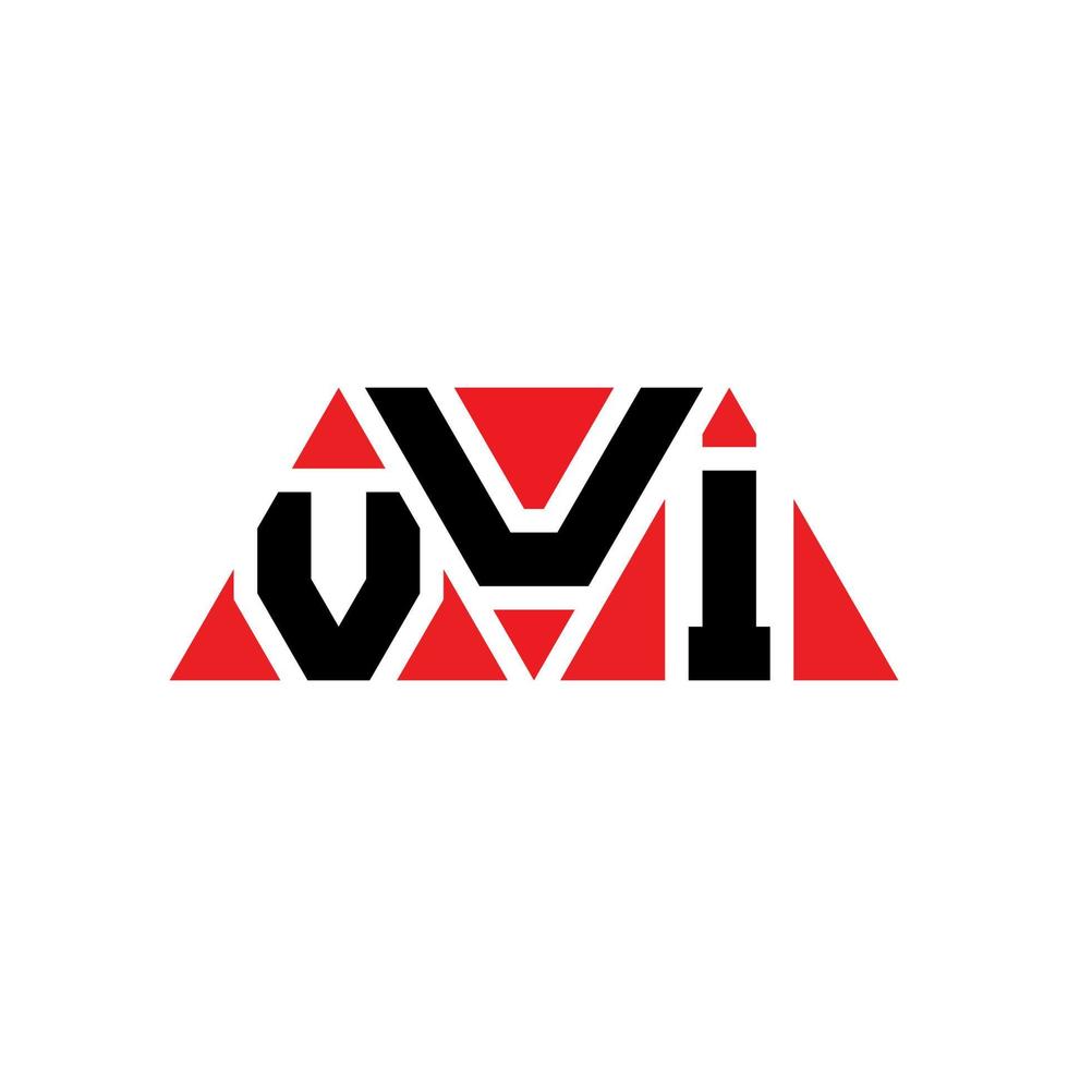 design del logo della lettera del triangolo vui con forma triangolare. monogramma vui triangolo logo design. modello di logo vettoriale triangolo vui con colore rosso. logo triangolare vui logo semplice, elegante e lussuoso. vui