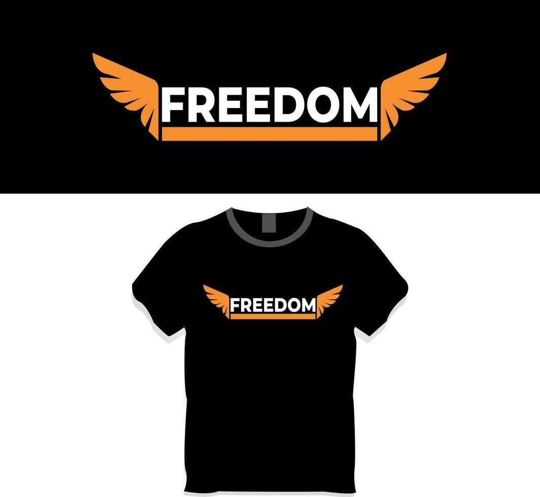 design della maglietta della libertà vettore