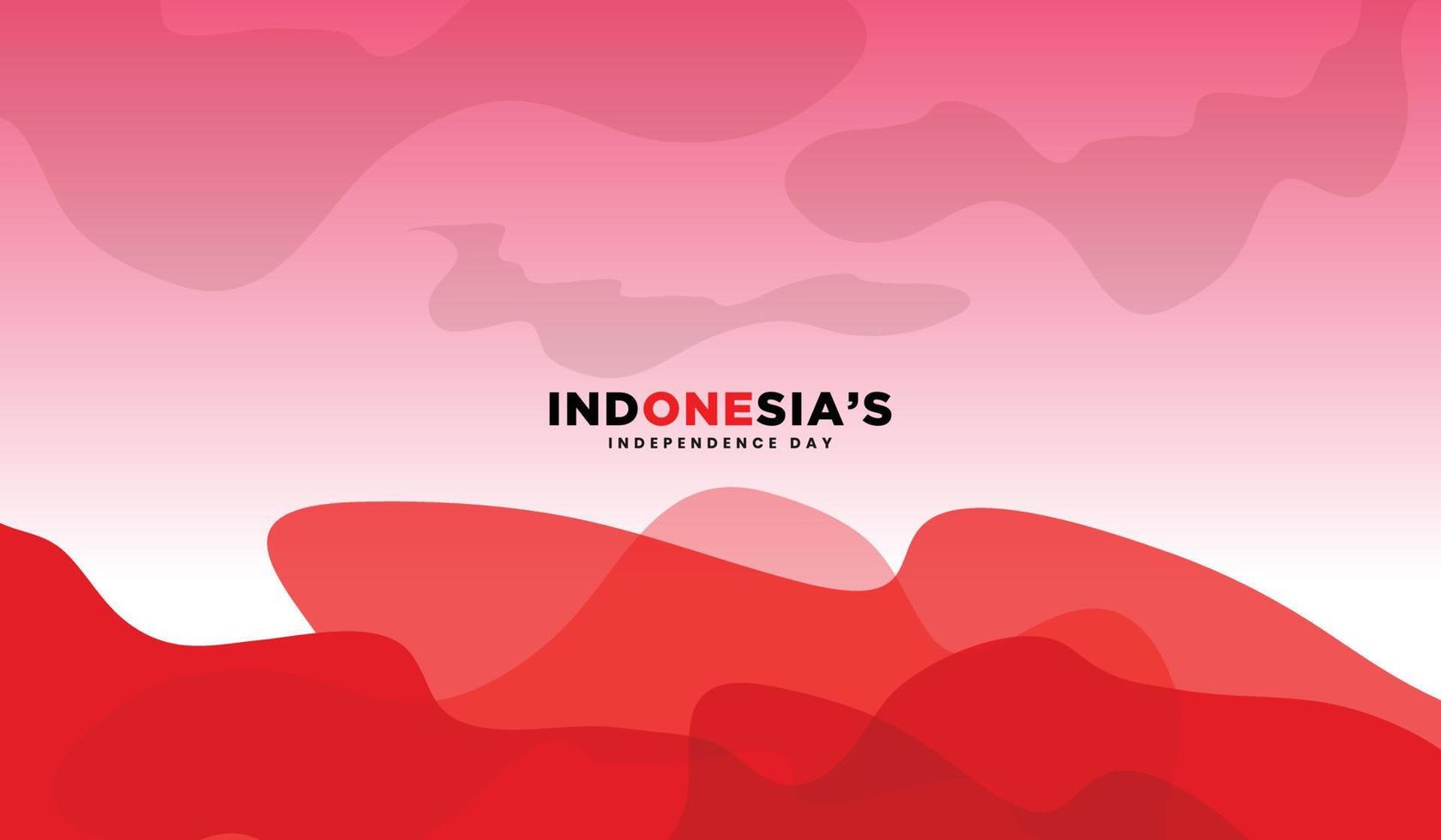 sfondo del giorno dell'indipendenza dell'Indonesia. sfondo rosso e bianco astratto. vettore