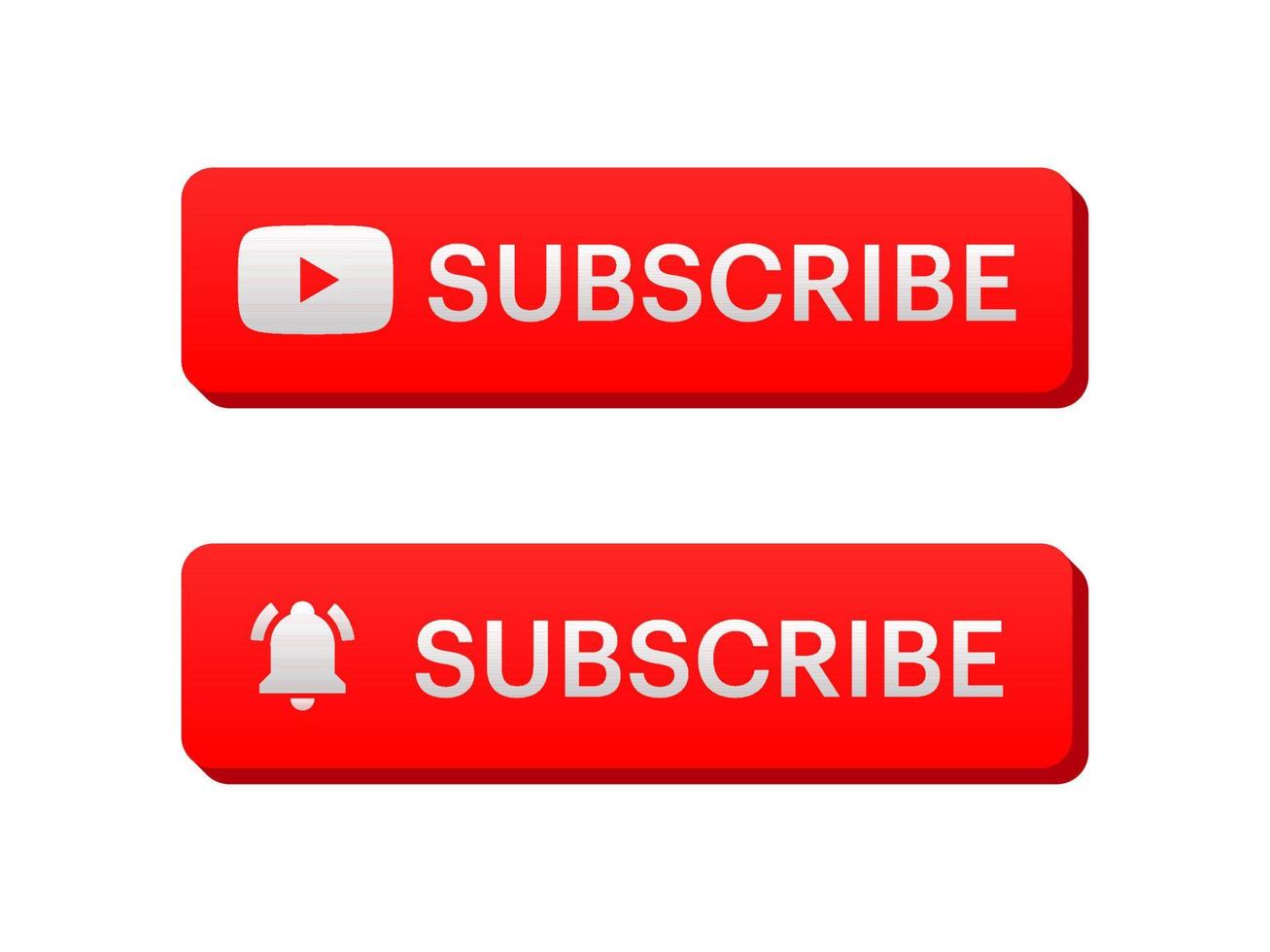 pulsante di iscrizione youtube su sfondo bianco vettore gratuito