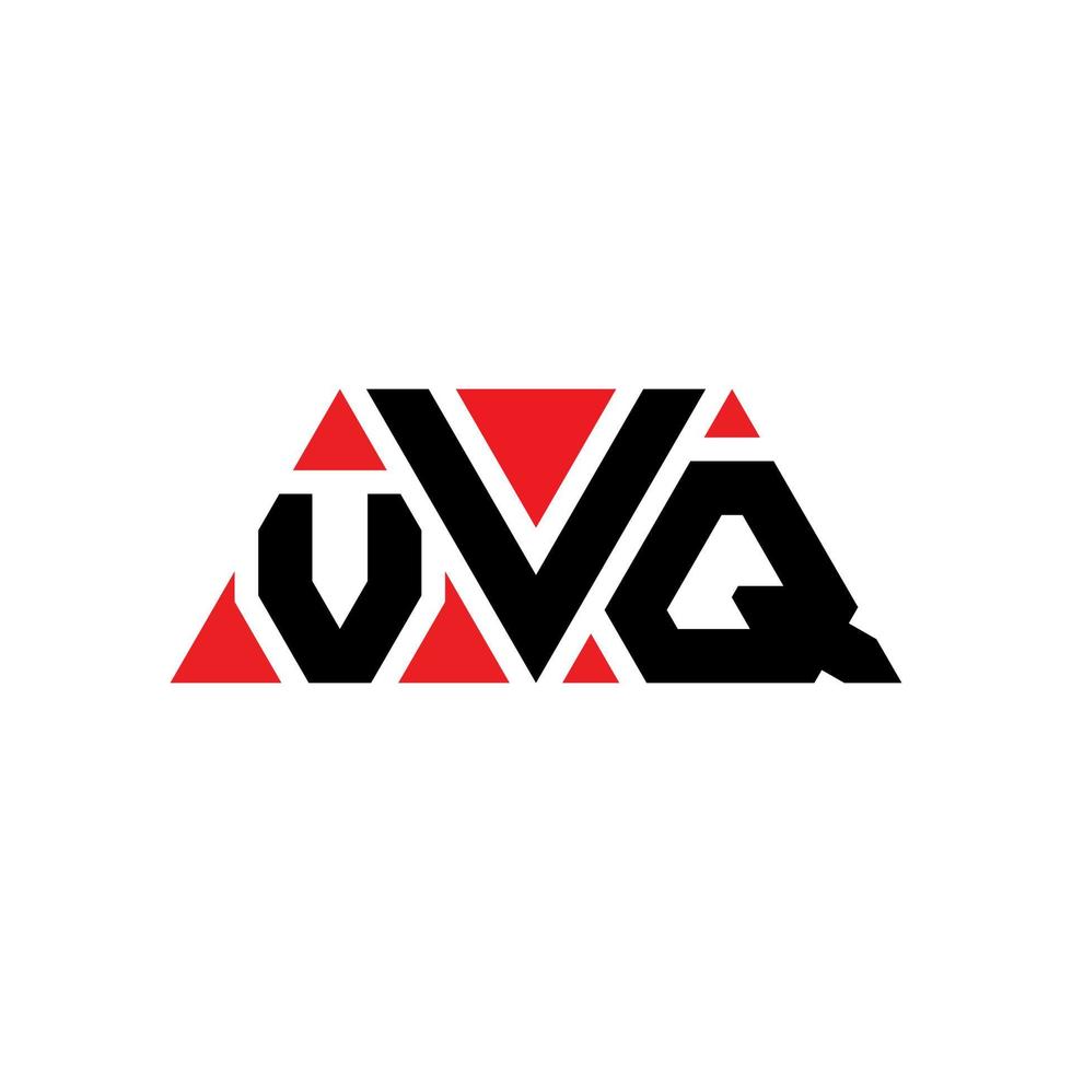 design del logo della lettera del triangolo vvq con forma triangolare. monogramma di design del logo del triangolo vvq. modello di logo vettoriale triangolo vvq con colore rosso. logo triangolare vvq logo semplice, elegante e lussuoso. vvq