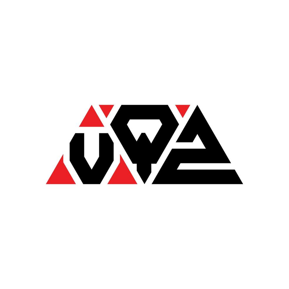 design del logo della lettera del triangolo vqz con forma triangolare. monogramma di design del logo del triangolo vqz. modello di logo vettoriale triangolo vqz con colore rosso. logo triangolare vqz logo semplice, elegante e lussuoso. vqz
