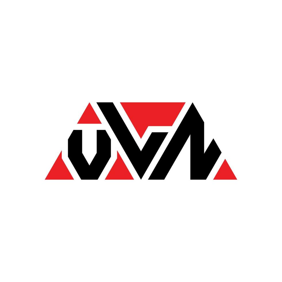 design del logo della lettera del triangolo vln con forma triangolare. vln triangolo logo design monogramma. modello di logo vettoriale triangolo vln con colore rosso. vln logo triangolare logo semplice, elegante e lussuoso. vln