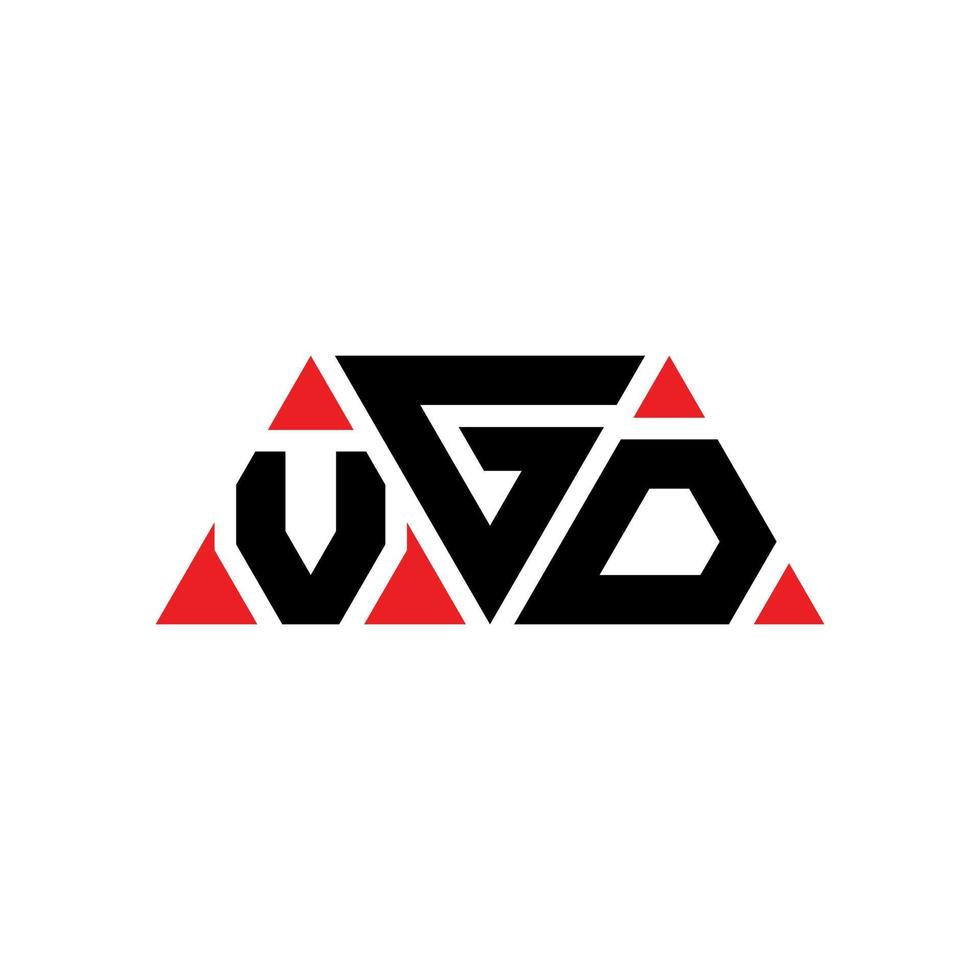 design del logo della lettera del triangolo vgd con forma triangolare. monogramma di design del logo del triangolo vgd. modello di logo vettoriale triangolo vgd con colore rosso. logo triangolare vgd logo semplice, elegante e lussuoso. vgd