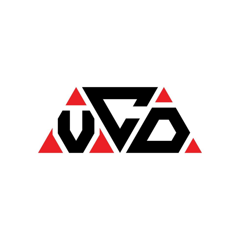 design del logo della lettera del triangolo vcd con forma triangolare. monogramma di design con logo triangolo vcd. modello di logo vettoriale triangolo vcd con colore rosso. logo triangolare vcd logo semplice, elegante e lussuoso. vcd