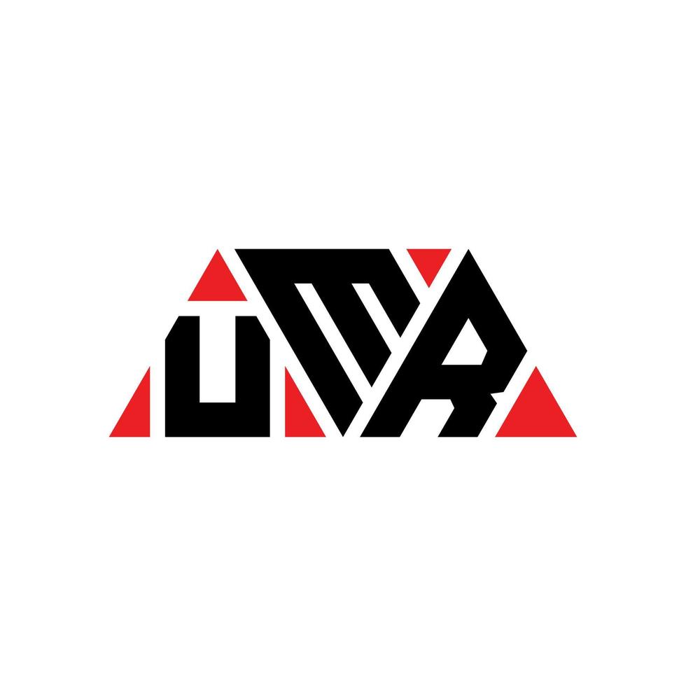 design del logo della lettera triangolare umr con forma triangolare. umr triangolo logo design monogramma. modello di logo vettoriale triangolo umr con colore rosso. logo triangolare umr logo semplice, elegante e lussuoso. ehm