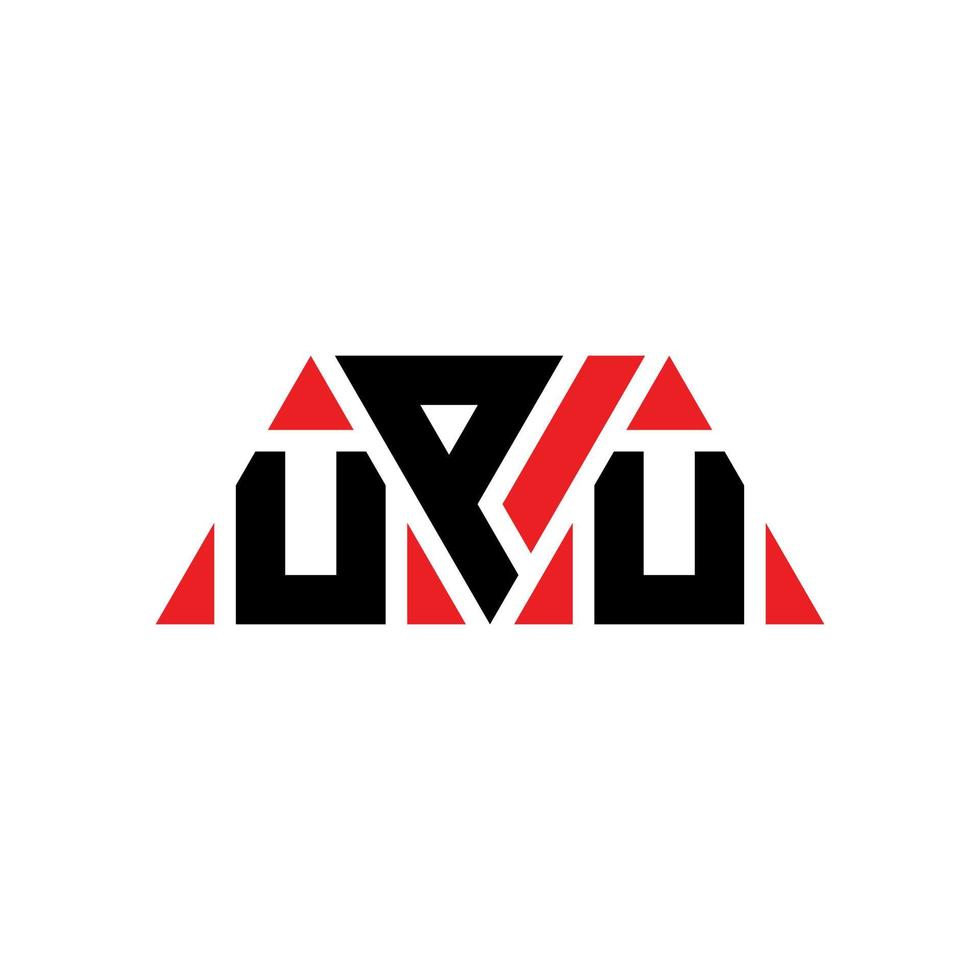 design del logo della lettera del triangolo upu con forma triangolare. monogramma del design del logo del triangolo upu. modello di logo vettoriale triangolo upu con colore rosso. logo triangolare upu logo semplice, elegante e lussuoso. upu