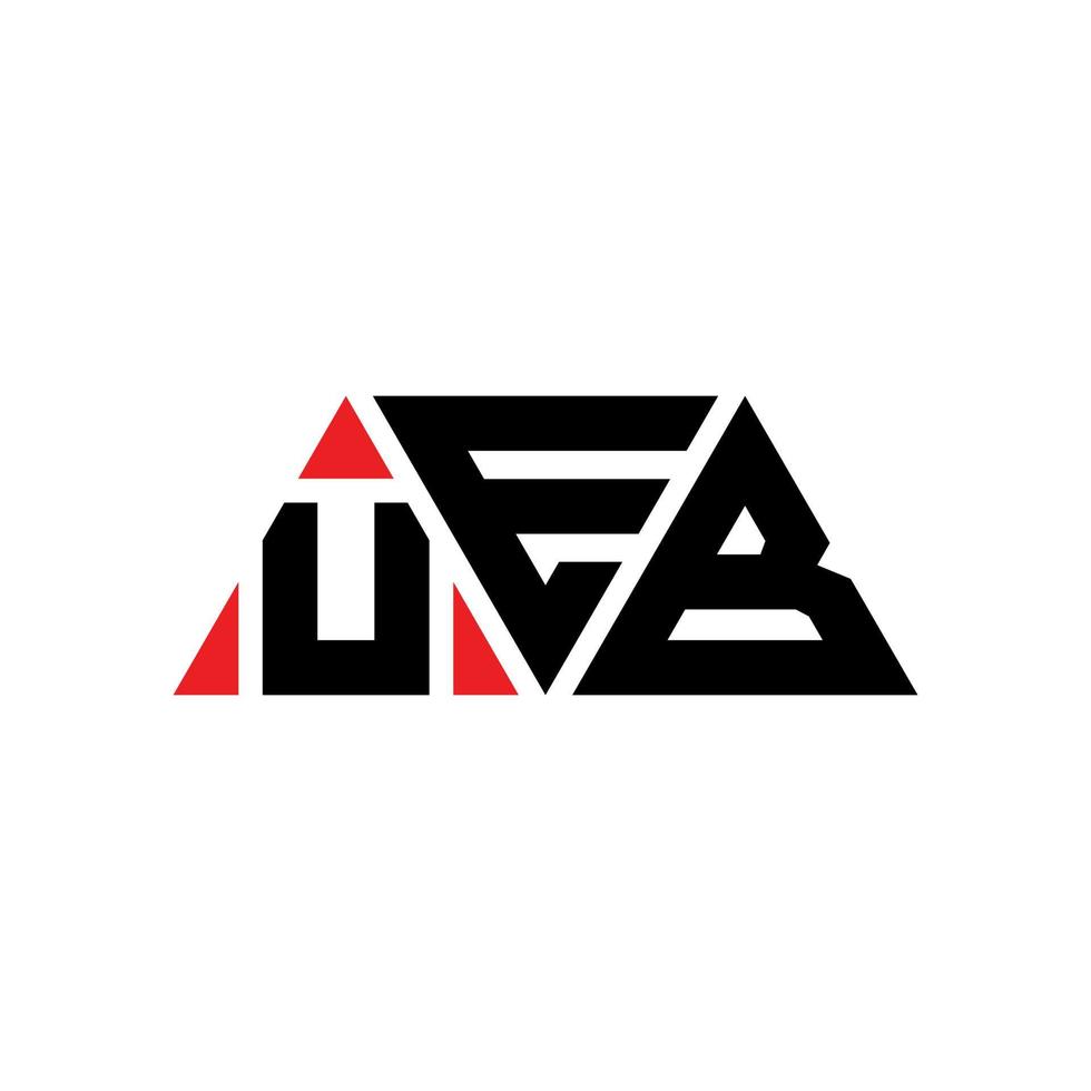 design del logo della lettera triangolare ufb con forma triangolare. monogramma design logo triangolo ufb. modello di logo vettoriale triangolo ufb con colore rosso. logo triangolare ufb logo semplice, elegante e lussuoso. ufb