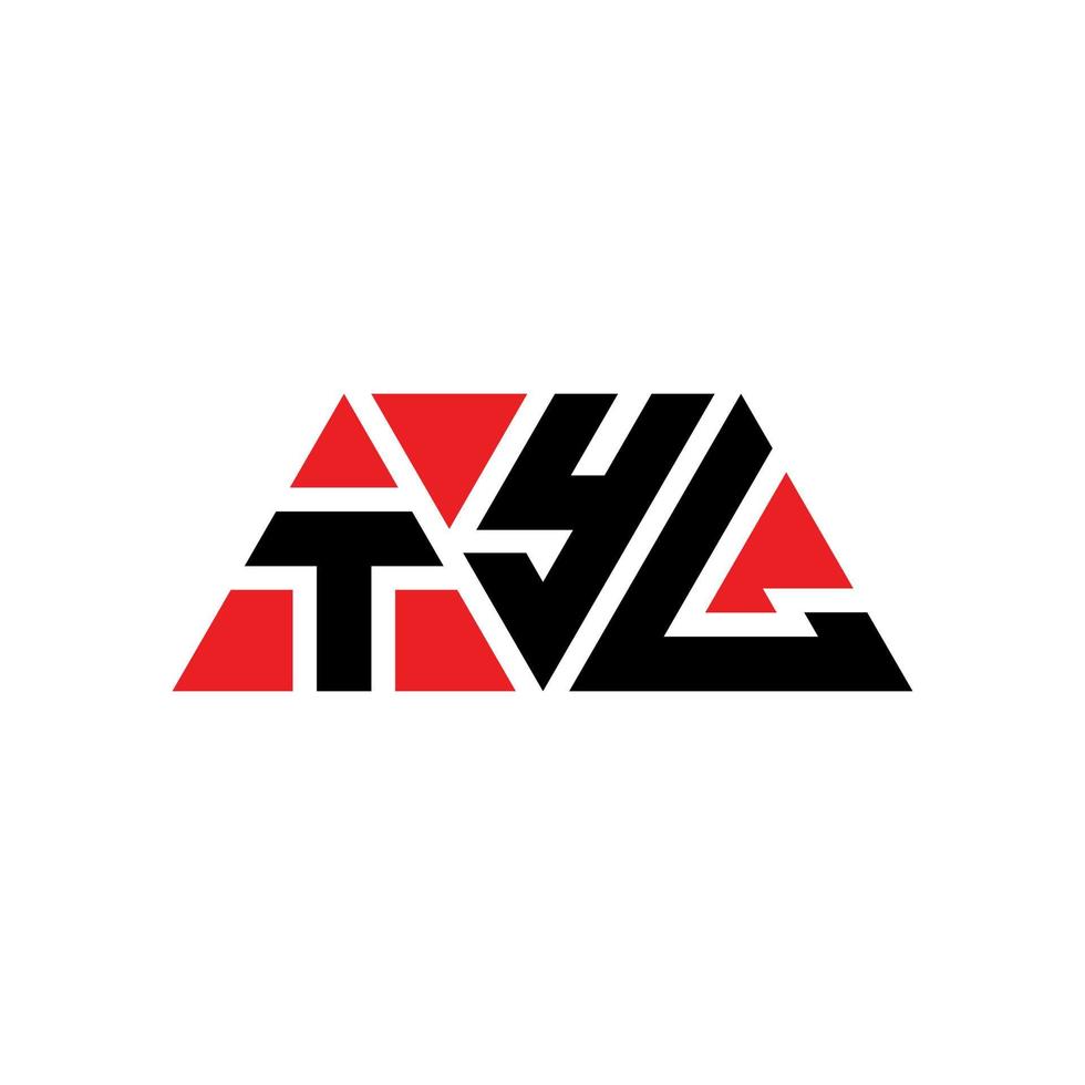 tyl triangolo lettera logo design con forma triangolare. monogramma di design del logo del triangolo tyl. modello di logo vettoriale triangolo tyl con colore rosso. tyl logo triangolare logo semplice, elegante e lussuoso. til