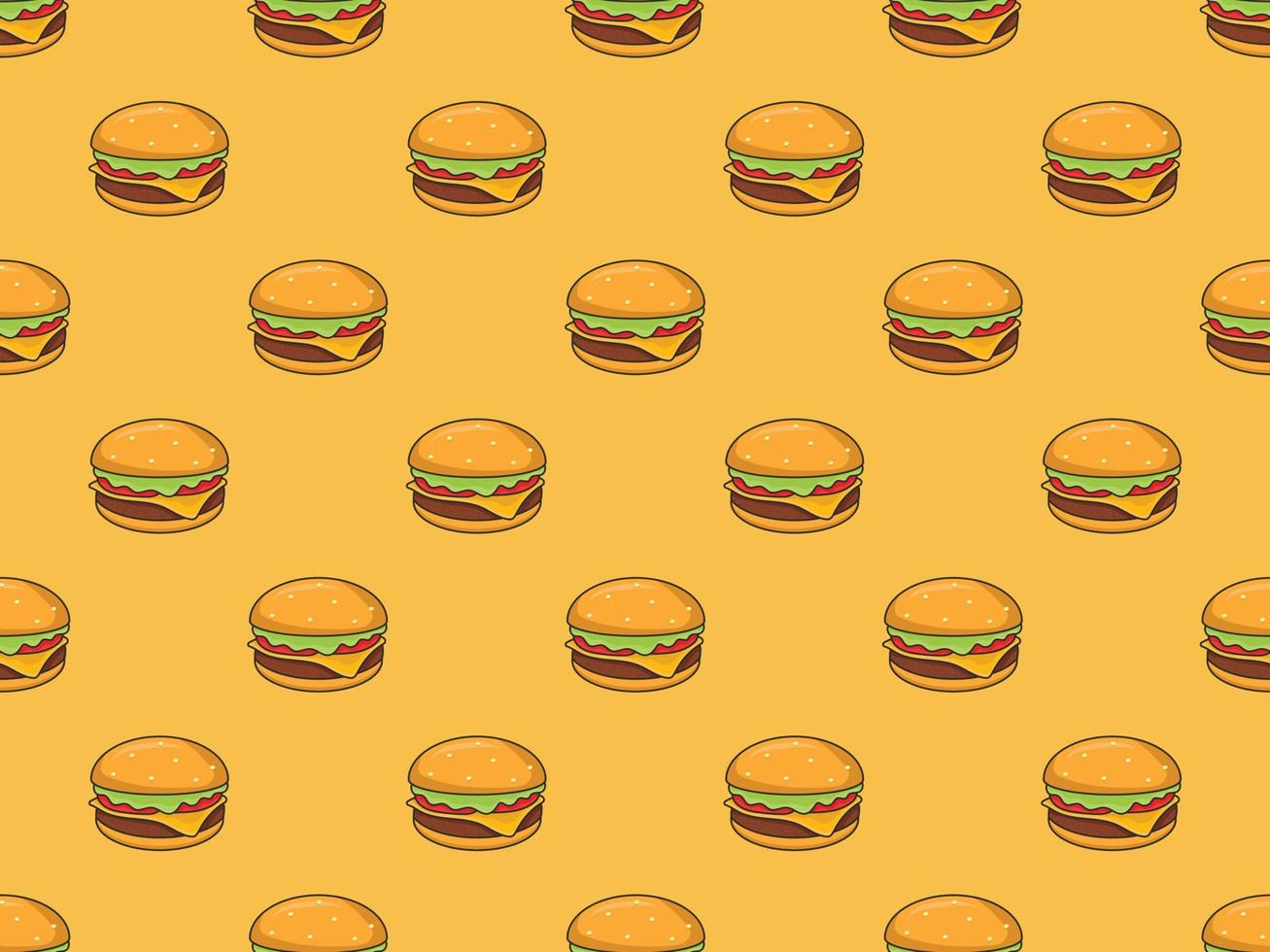 modello senza cuciture fast food menu prodotto sfondo elemento vettore logo carta da parati ristorante hamburger