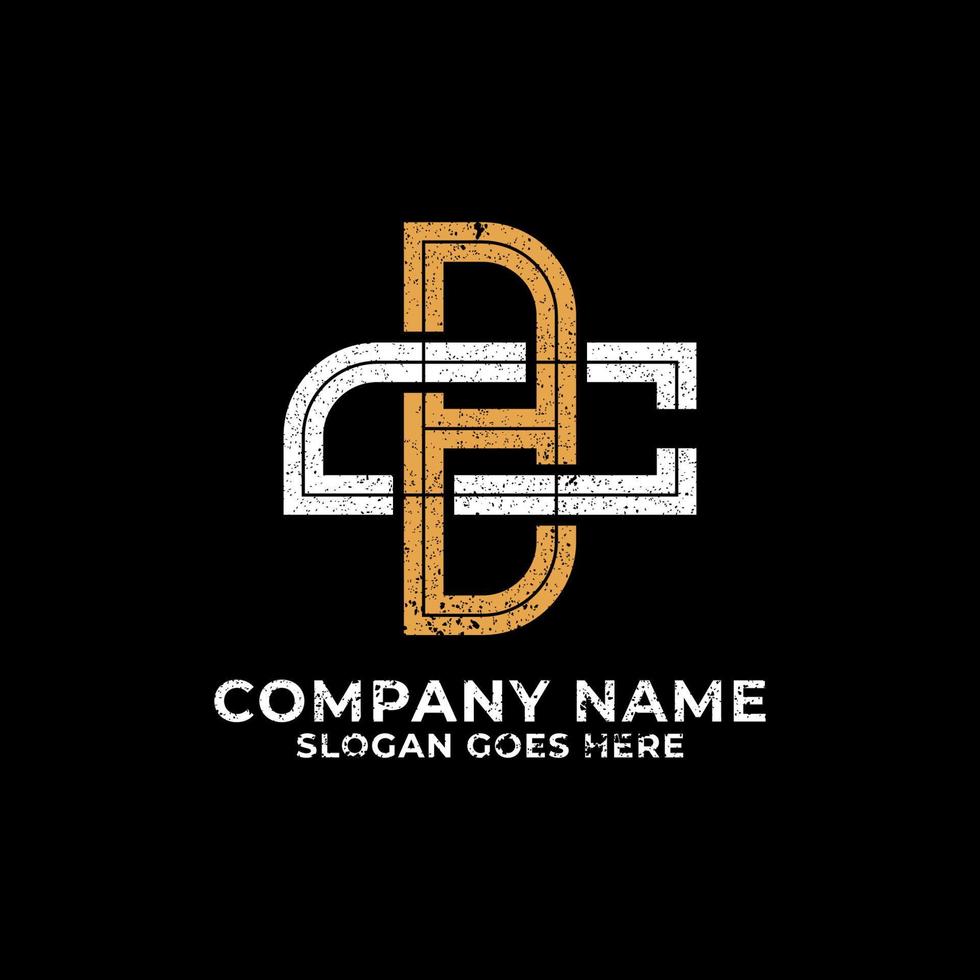 monogramma bc logo design vector, lettera iniziale bc, icona cb con stile rustico vintage retrò vettore