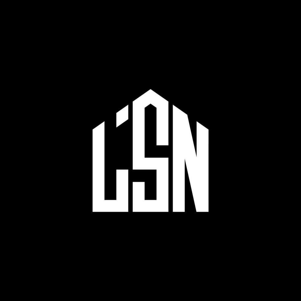 lsn lettera design.lsn lettera logo design su sfondo nero. lsn creative iniziali lettera logo concept. lsn lettera design.lsn lettera logo design su sfondo nero. l vettore