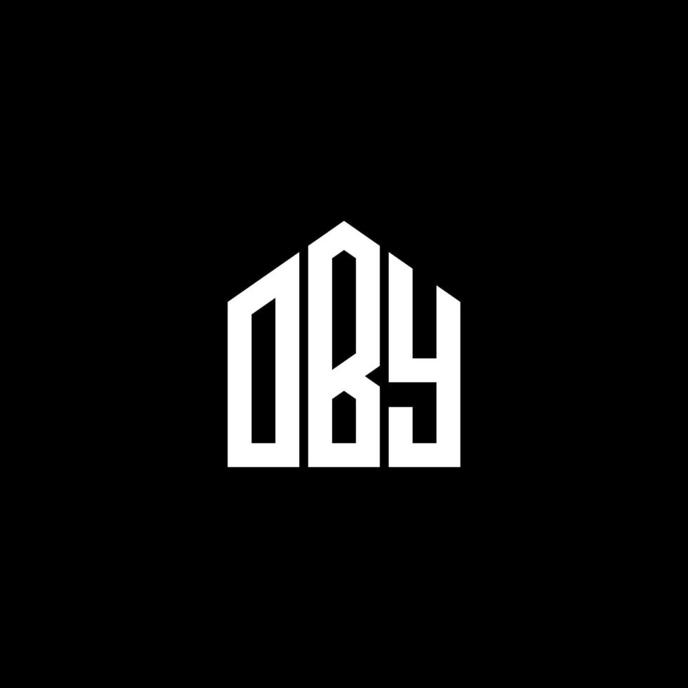 oby lettera logo design su sfondo nero. oby creative iniziali lettera logo concept. oby lettera design. vettore