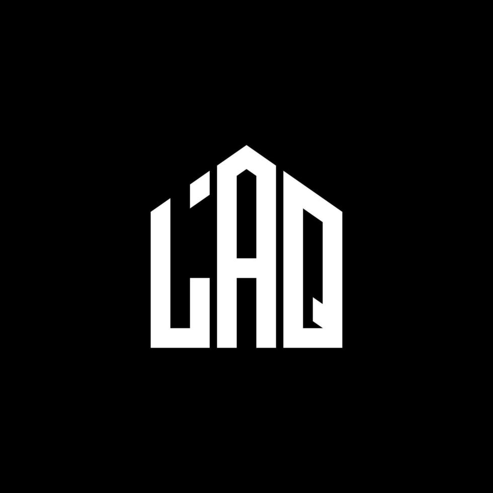 laq lettera logo design su sfondo nero. laq creative iniziali lettera logo concept. disegno della lettera laq. vettore