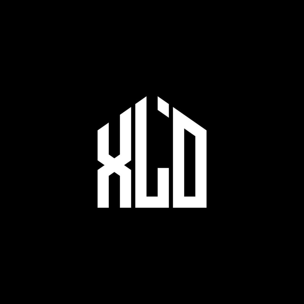 xlo lettera logo design su sfondo nero. xlo creative iniziali lettera logo concept. disegno della lettera xlo. vettore