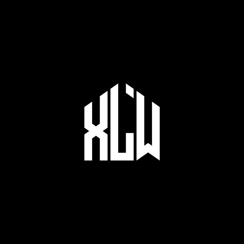 xlw lettera logo design su sfondo nero. xlw creative iniziali lettera logo concept. disegno della lettera xlw. vettore