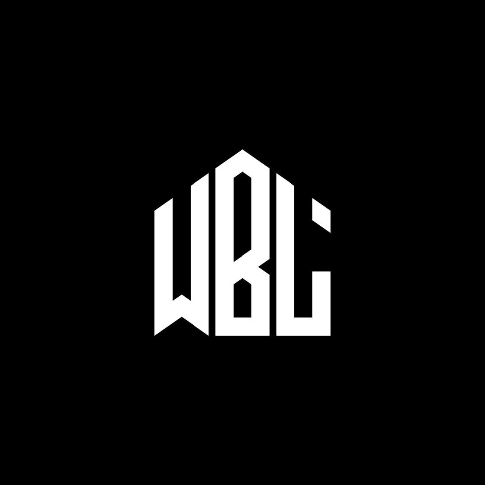 logo della lettera wbl su sfondo nero. wbl creative iniziali lettera logo concept. disegno della lettera wb. vettore