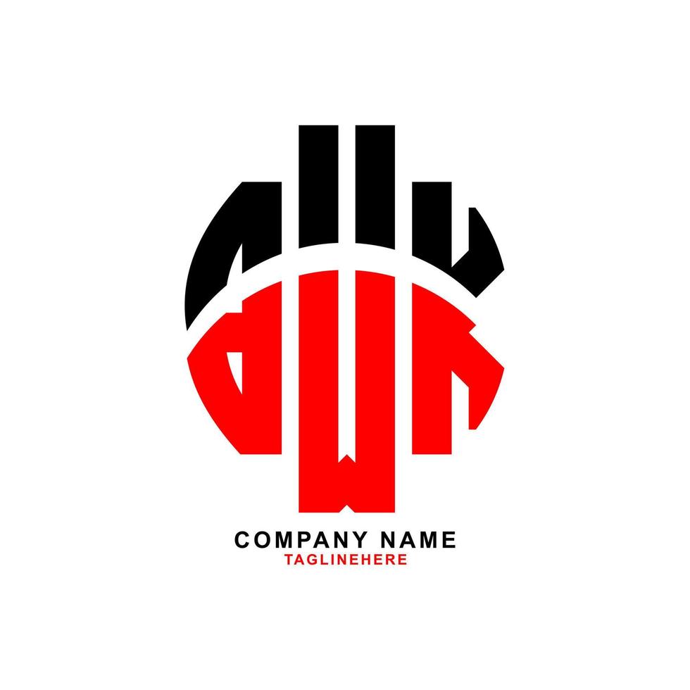 design creativo del logo della lettera bwk con sfondo bianco vettore