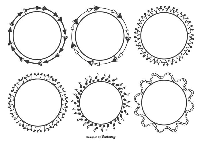 Set di cornici decorative vettore