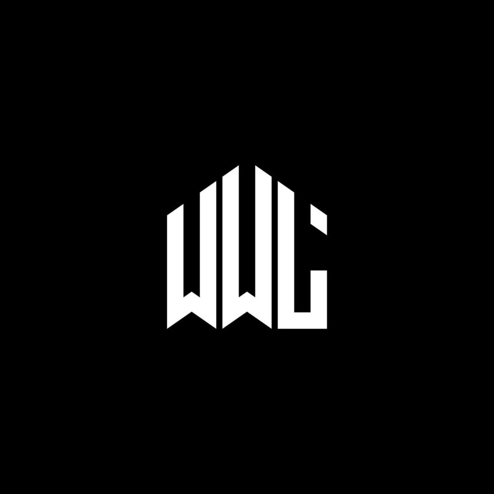 wwl lettera logo design su sfondo nero. wwl creative iniziali lettera logo concept. disegno della lettera wwl. vettore