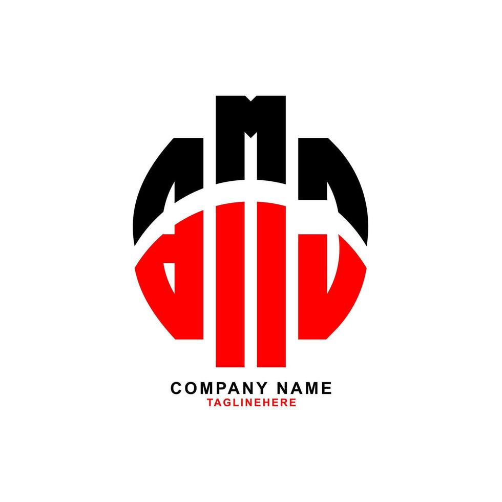 design creativo del logo della lettera bmj con sfondo bianco vettore