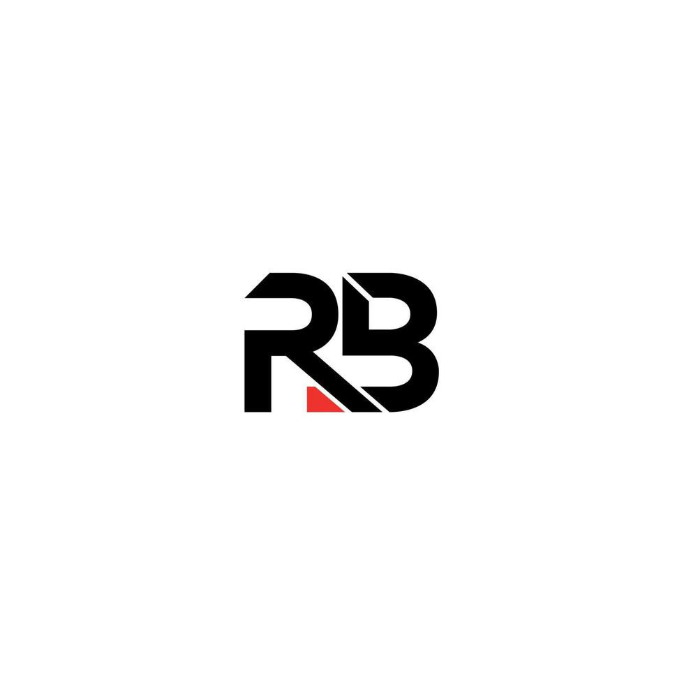 creativo br, rb lettera logo disegno vettoriale con tre colori