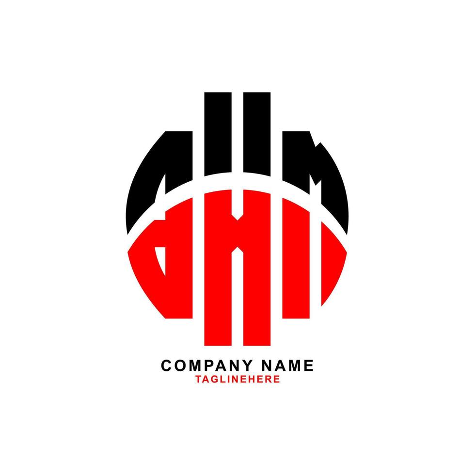 design creativo del logo della lettera bxm con sfondo bianco vettore