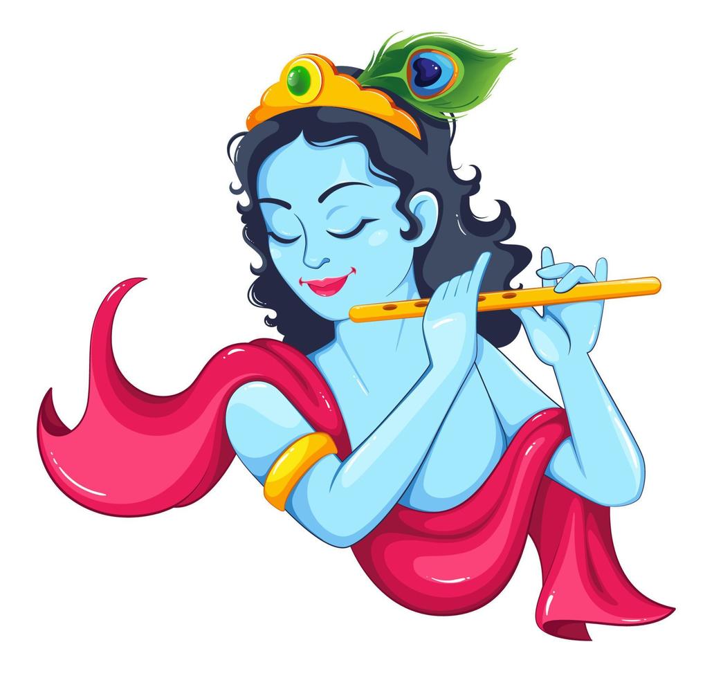 felice krishna janmashtami. Signore Krishna vettore