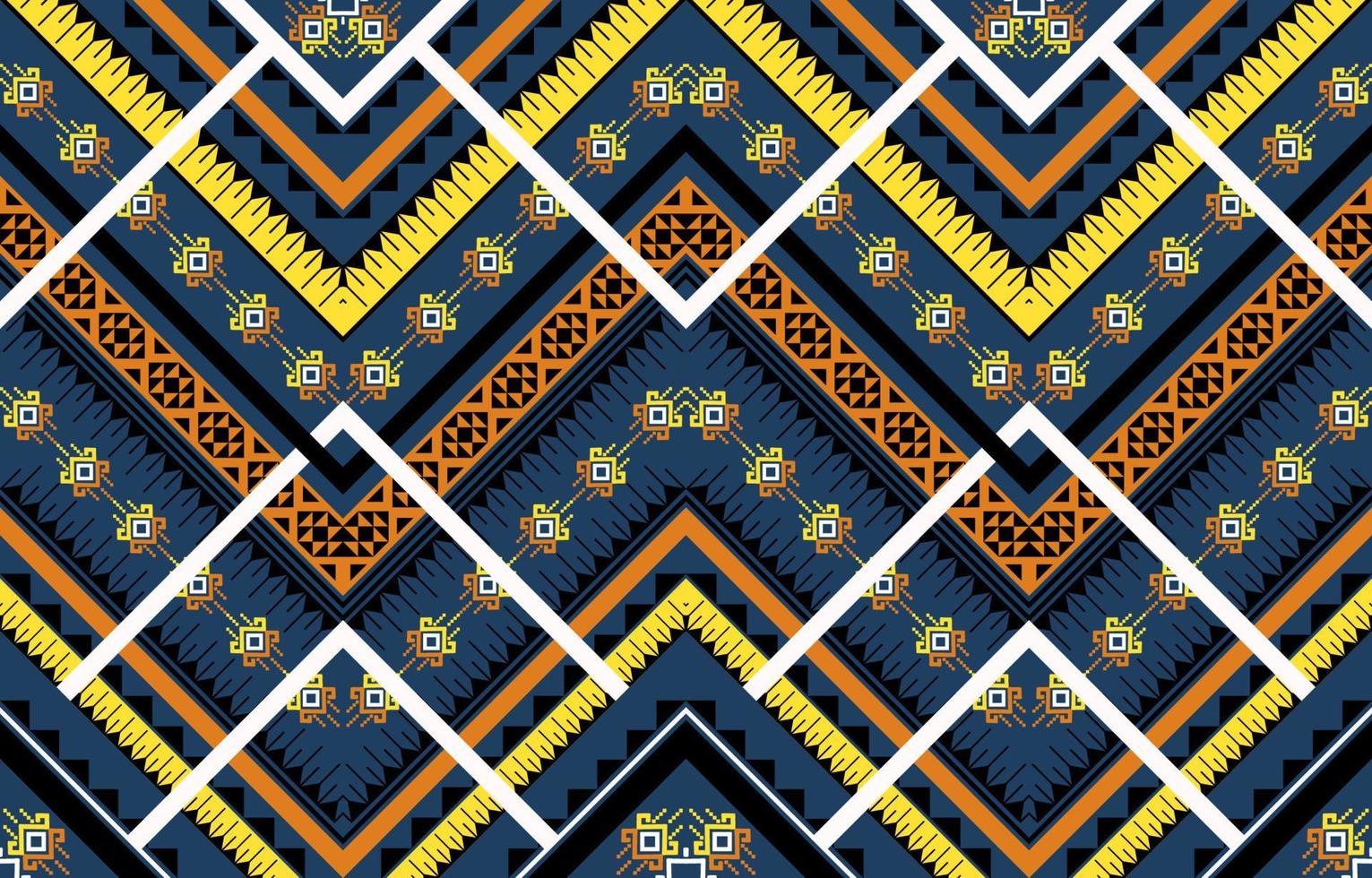 modello geometrico etnico orientale tradizionale. vettore senza soluzione di continuità. design per sfondo, moquette, carta da parati, abbigliamento, avvolgimento, batik, tessuto, illustrazione, ricamo.