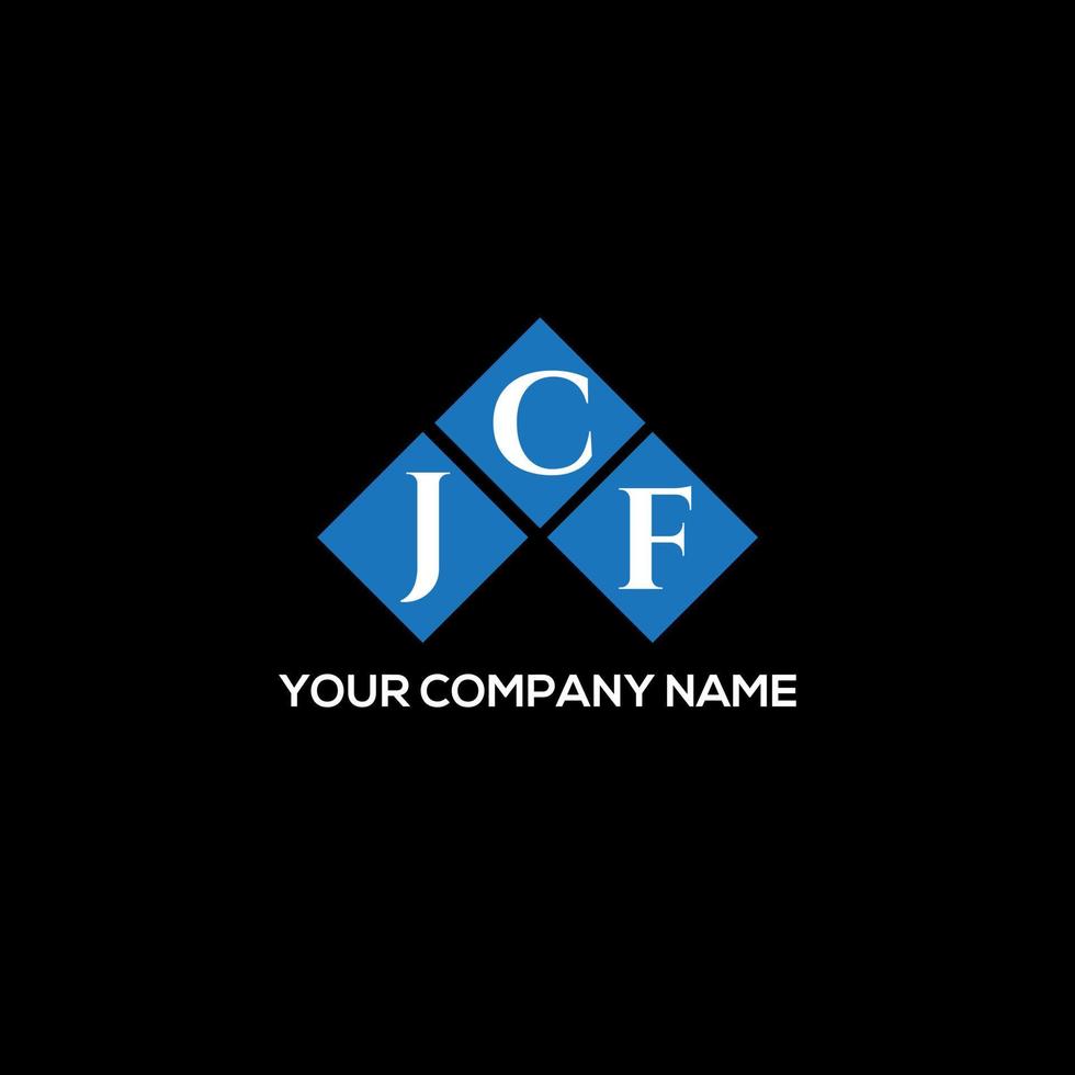 jcf lettera logo design su sfondo nero. jcf creative iniziali lettera logo concept. disegno della lettera jcf. vettore