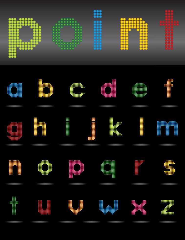 set di caratteri alfabeto colorato vettore
