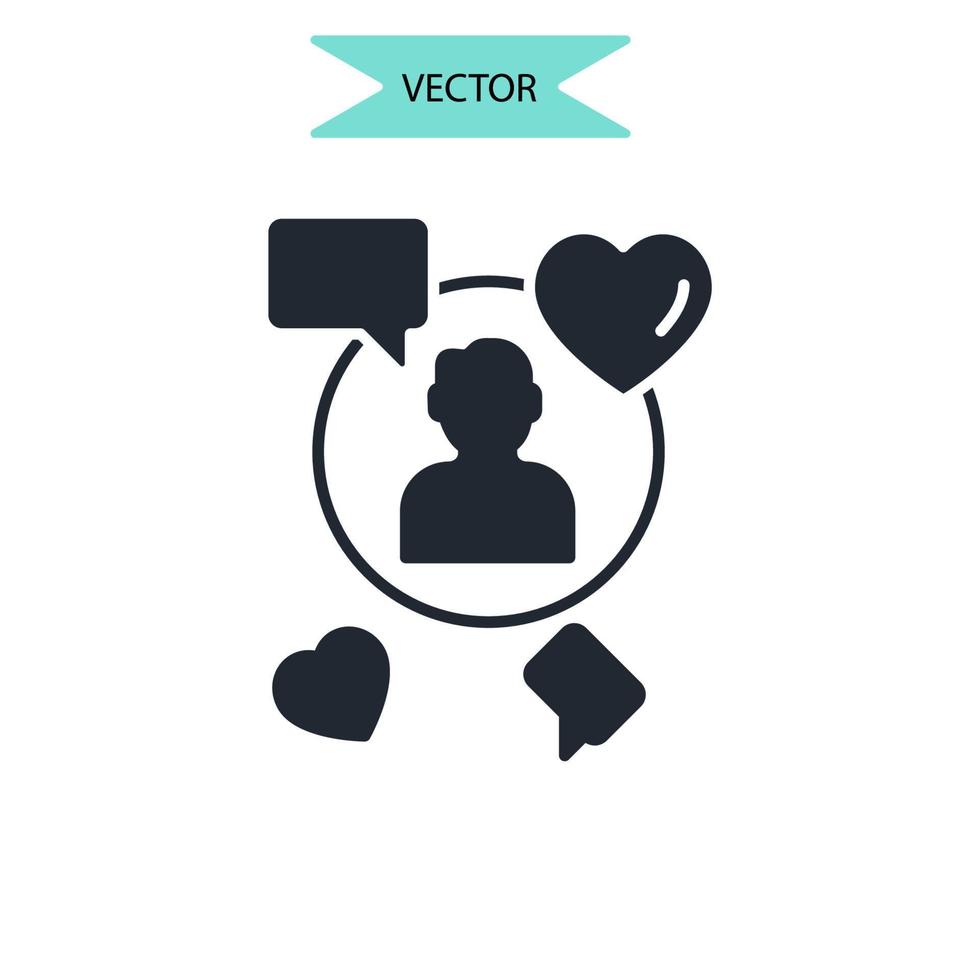 icone influencer simbolo elementi vettoriali per il web infografica