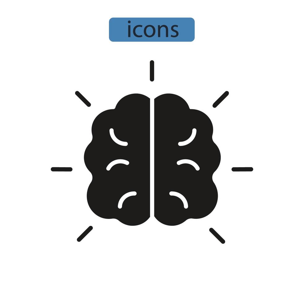 icone di mentalità aperta simbolo elementi vettoriali per il web infografica