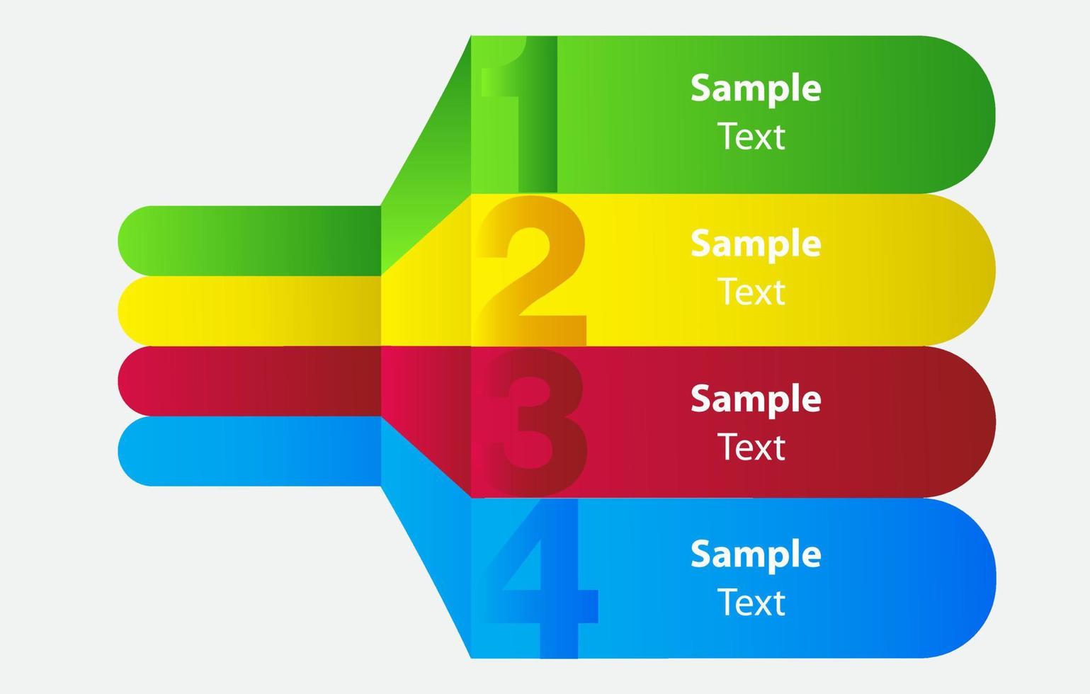 infografica colorata in 4 fasi vettore