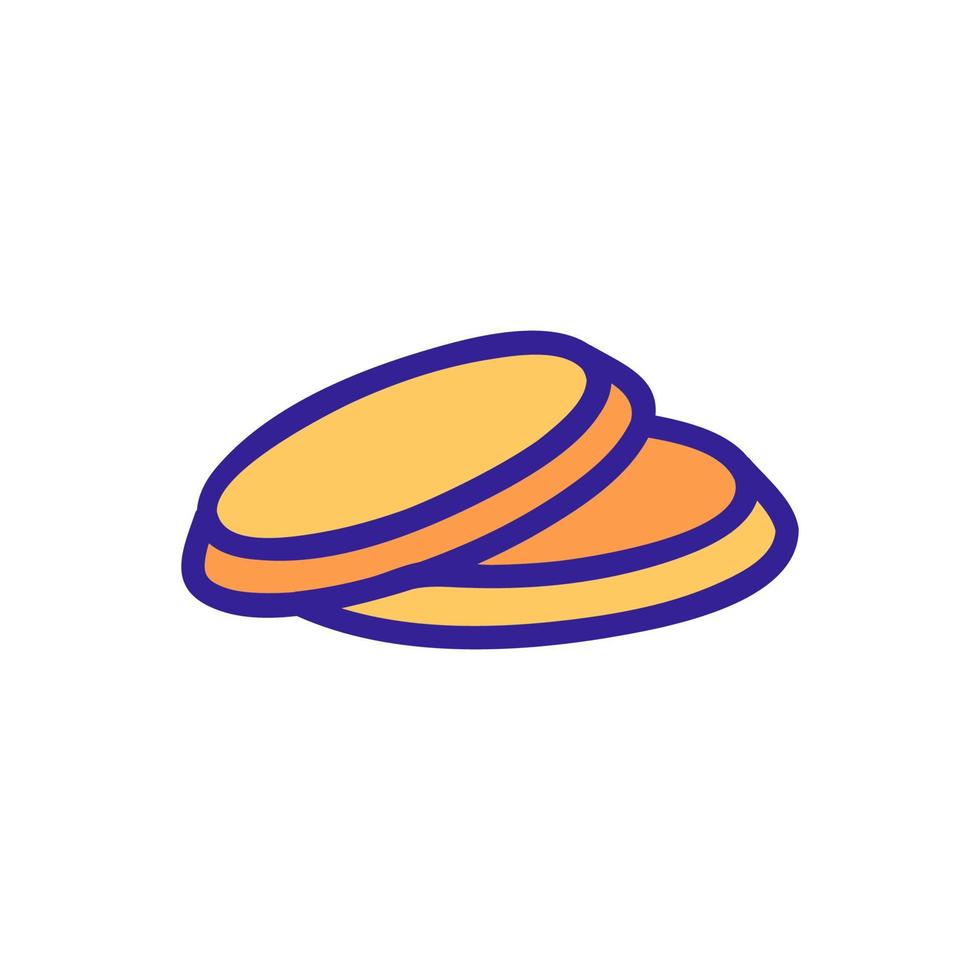 illustrazione del contorno vettoriale dell'icona delle fette di patate dolci rotonde