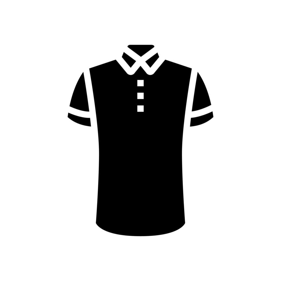 illustrazione vettoriale dell'icona del glifo di abbigliamento in tessuto polo