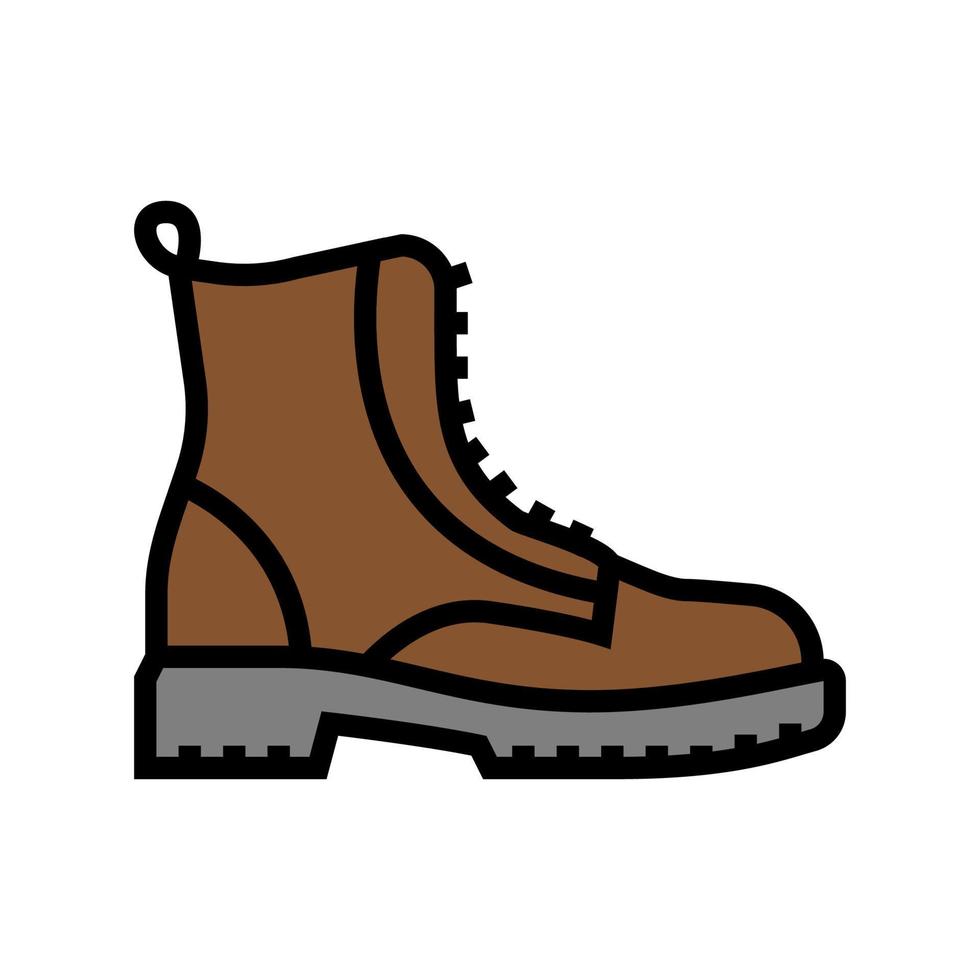 illustrazione vettoriale dell'icona del colore dei vestiti del piede dello stivale