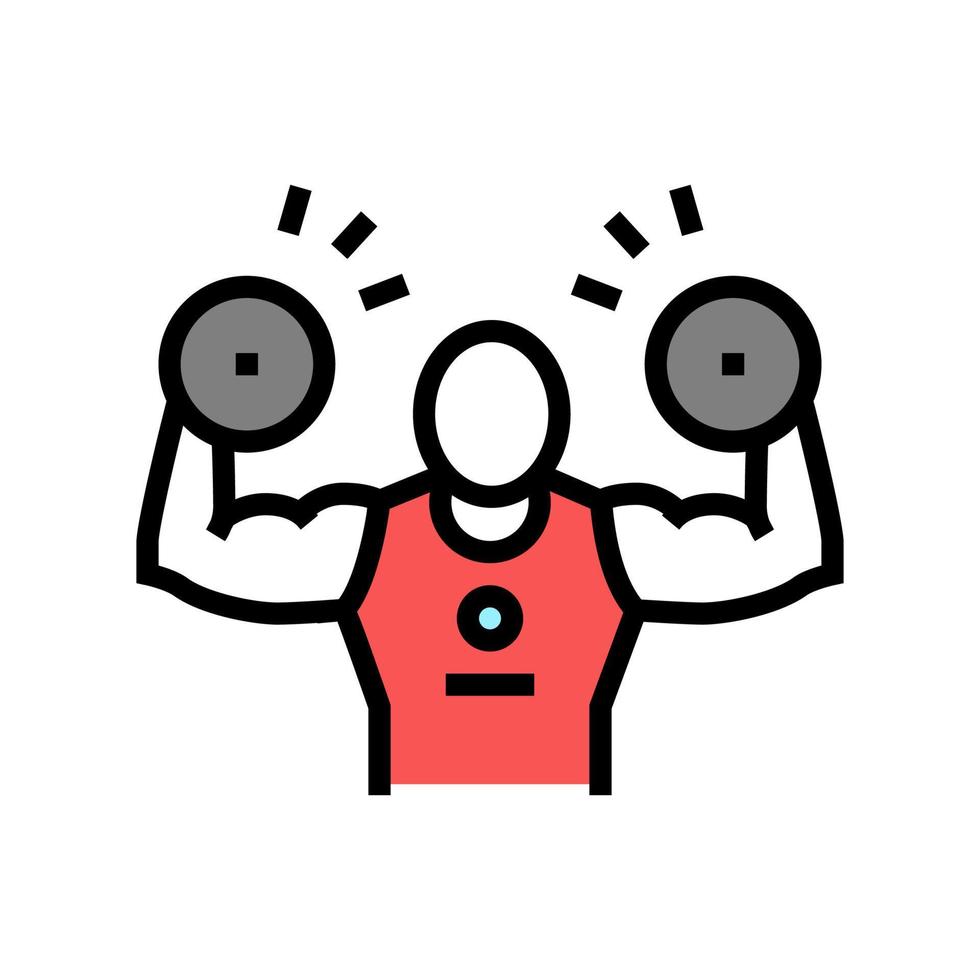 illustrazione vettoriale dell'icona del colore dello sport di powerlifting